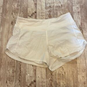 Lululemon White Shorts 3.5”